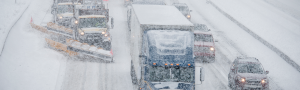 Vehicles Driving on Snowy Highway Wondering Can Antifreeze Freeze