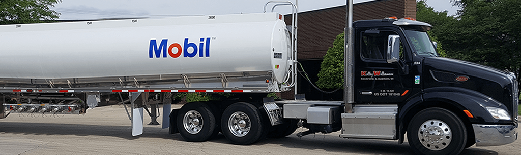 mobil distributor supply in a KW Oil truck