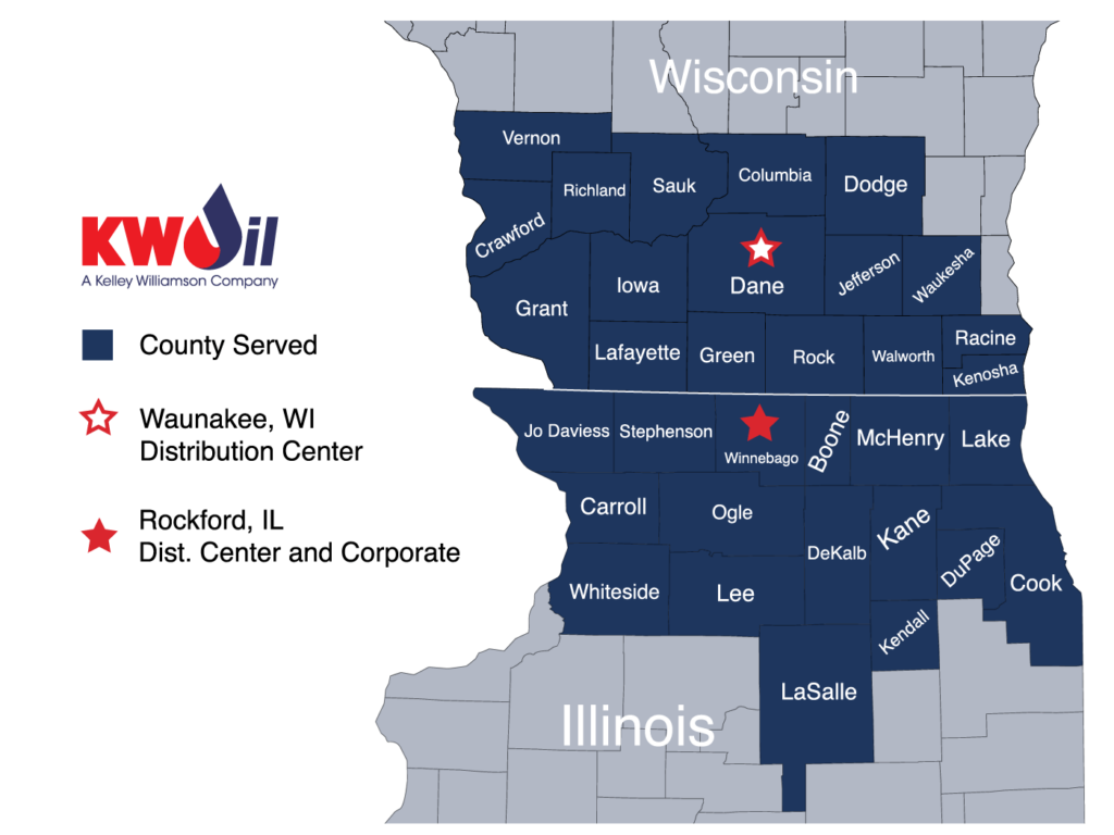 KW Oil, Mobil Partner Service Map for Oils and Lubricants Near Me